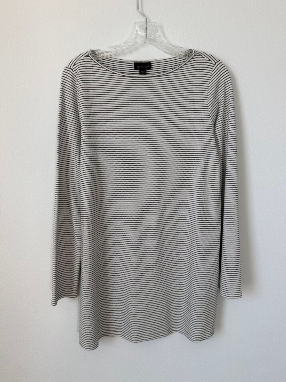 J. Jill Wearever Collection Long Sleeve Round Neck Striped Blouse Women's Size S